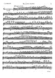 Symphony No.1 in B Flat Major, Op.18: flauta parte I by Muzio Clementi