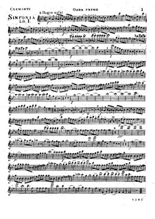 Symphony No.1 in B Flat Major, Op.18: Oboe parte I by Muzio Clementi