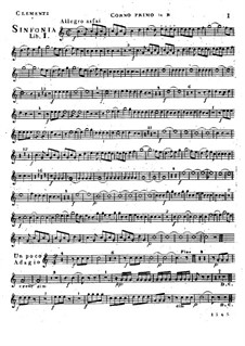 Symphony No.1 in B Flat Major, Op.18: trompa parte I by Muzio Clementi