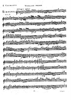 Symphony No.1 in B Flat Major, Op.18: violino parte I by Muzio Clementi