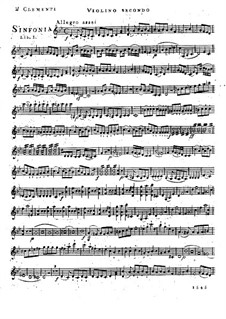 Symphony No.1 in B Flat Major, Op.18: violino parte II by Muzio Clementi
