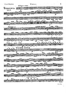 Symphony No.1 in B Flat Major, Op.18: parte viola by Muzio Clementi