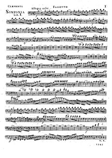 Symphony No.1 in B Flat Major, Op.18: parte fagote by Muzio Clementi