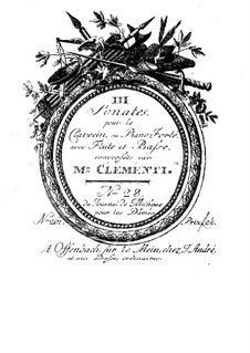 Three Sonatas for Flute, Cello and Harpsichord, Op.21: parte flauta by Muzio Clementi