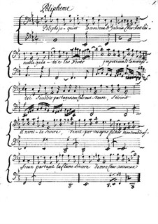 Poliphême for Voice, Violin (or Flute) and Basso Continuo: Poliphême for Voice, Violin (or Flute) and Basso Continuo by Louis-Nicolas Clérambault