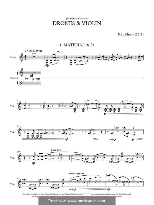 Drones and Violin: para violino by Nico Muhly