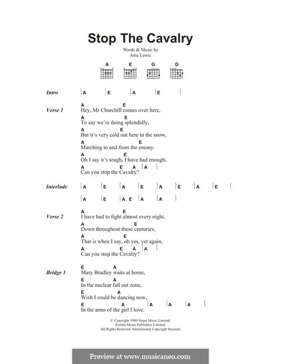 Stop the Cavalry: Para Guitarra by Jona Lewie