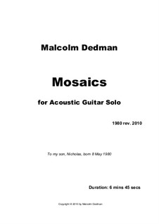 Mosaics, MMS7: Mosaics by Malcolm Dedman