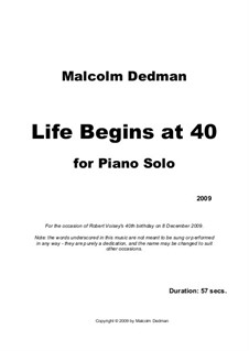 Life Begins at 40, MMS19: Life Begins at 40 by Malcolm Dedman
