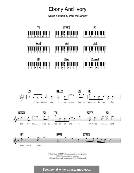 Ebony and Ivory: Para Piano by Paul McCartney