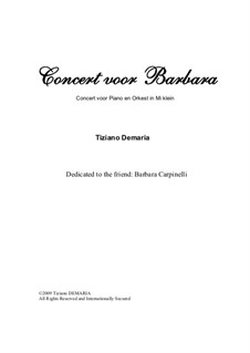 Concert voor Barbara: Orchestra's conductor score by Tormy Van Cool