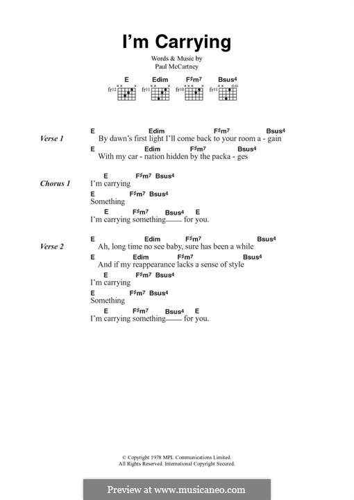 I'm Carrying (Wings): Para Guitarra by Paul McCartney