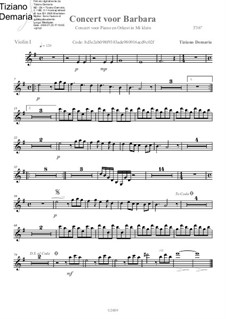 Concert voor Barbara: violino parte I by Tormy Van Cool