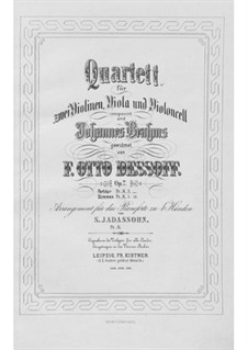 String Quartet in F Major, Op.7: String Quartet in F Major by Felix Otto Dessoff