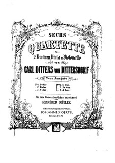 String Quartet No.4 in C Major : violino parte I by Carl Ditters von Dittersdorf