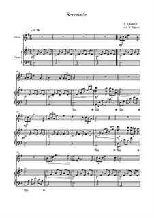 10 Easy Classical Pieces for Oboe and Piano Vol.5: serenata by Wolfgang Amadeus Mozart, Franz Schubert, Antonín Dvořák, Georges Bizet, Georg Friedrich Händel, Giuseppe Verdi, Pyotr Tchaikovsky, Émile Waldteufel, Adolphe Adam, Sebastián Yradier