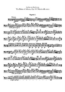Turkish March: parte fagotes by Ludwig van Beethoven