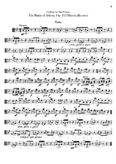 Turkish March: parte viola by Ludwig van Beethoven