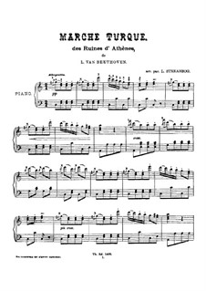 Turkish March: para piano (com dedilhado) by Ludwig van Beethoven