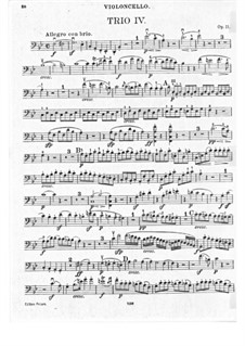 Trio for Clarinet, Cello and Piano No.4 'Gassenhauer' , Op.11: parte violoncelo by Ludwig van Beethoven