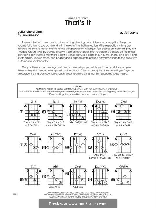 That's It: Guitar Chord Chart by Jeff Jarvis