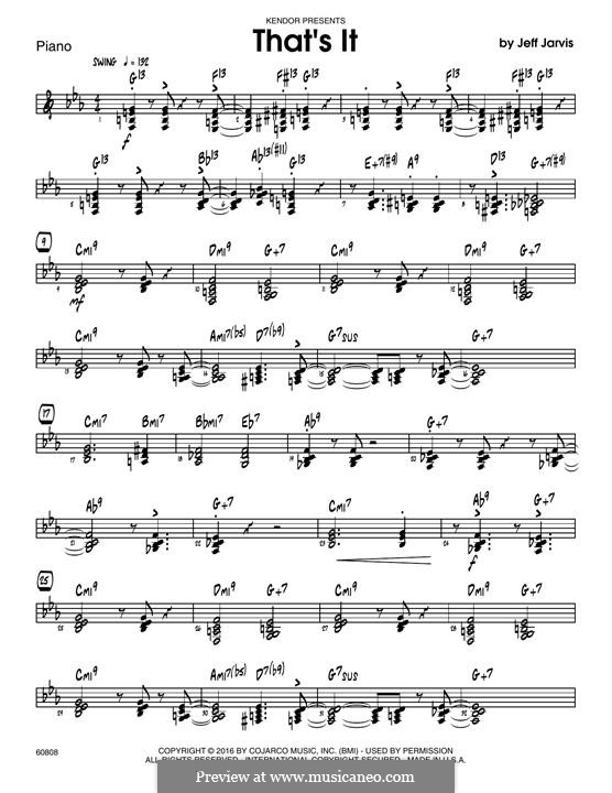 That's It: parte piano by Jeff Jarvis