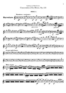 Die Weihe des Hauses (Consecration of the House), Op.124: oboes parte I-II by Ludwig van Beethoven