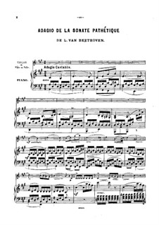 Movement II: para violino (ou flauta, ou violoncelo) e piano by Ludwig van Beethoven