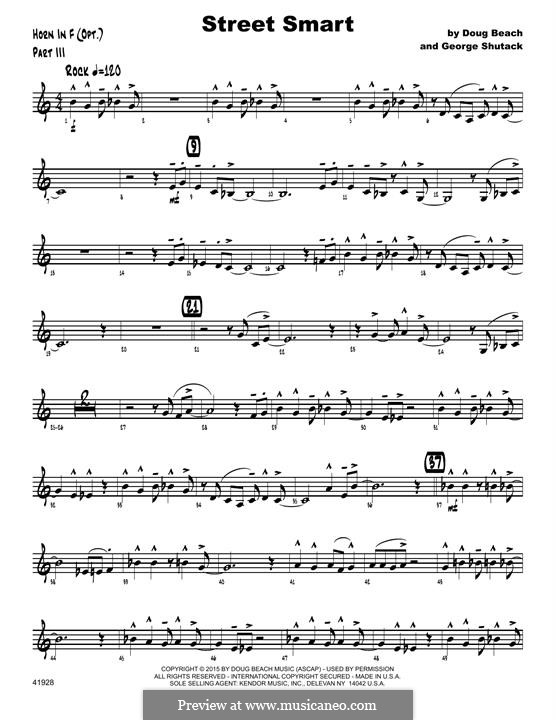 Street Smart: Horn in F part by Doug Beach