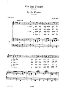 Romances and Songs, Op.14: No.1 Vor dem Fenster (At the Window) by Johannes Brahms