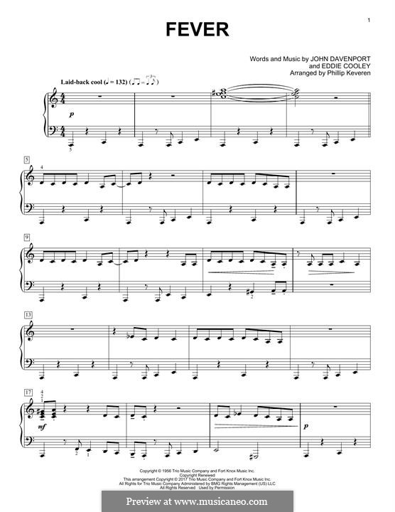 Fever: Para Piano by Eddie Cooley, John Davenport