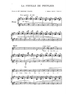 La feuille de peuplier: La feuille de peuplier by Camille Saint-Saëns