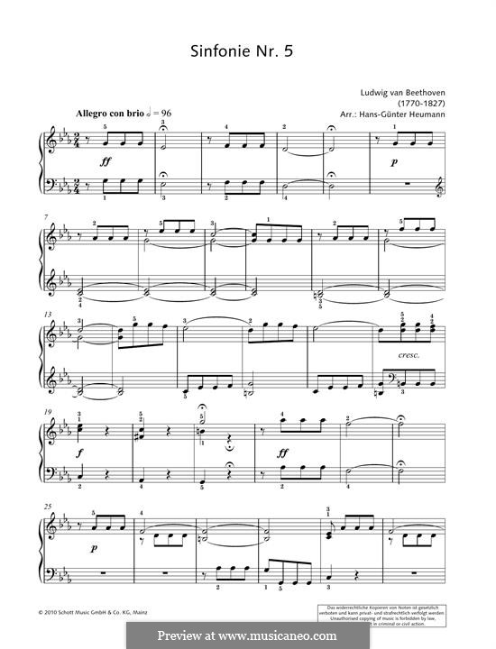 Movement I (Excerpt): Para Piano by Ludwig van Beethoven