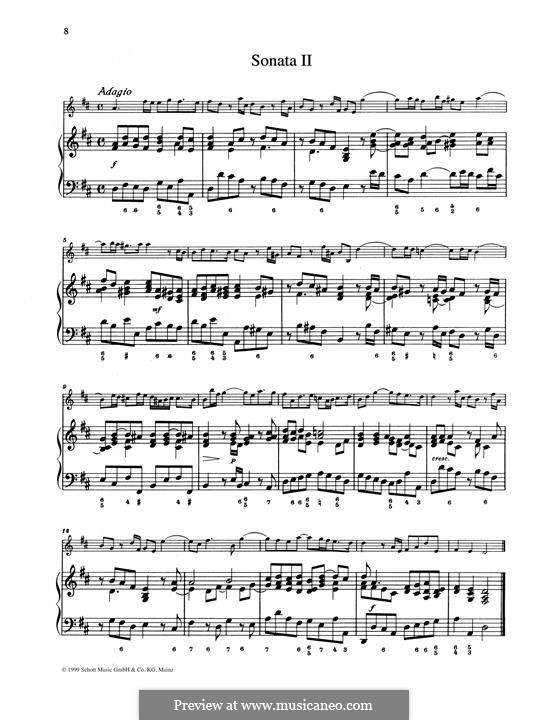 Six sonate da camera: Sonata No.2 by Johann Christoph Pepusch