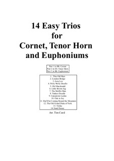 14 Easy Trios: For cornet, tenor horn and euphonium by folklore