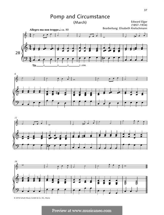Pomp and Circumstance: For any instrument and piano by Edward Elgar