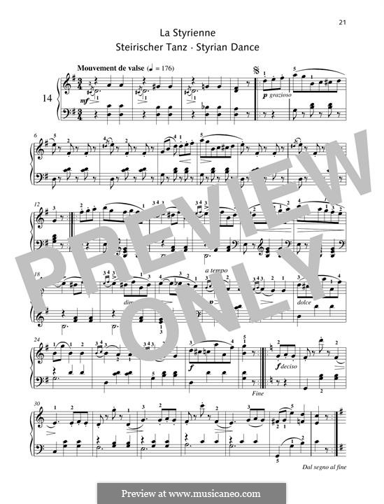 No.14 La Styrienne (Styrian Dance): Para Piano by Johann Friedrich Burgmüller
