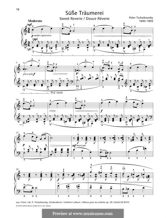 Sweet Reverie: Para Piano by Pyotr Tchaikovsky