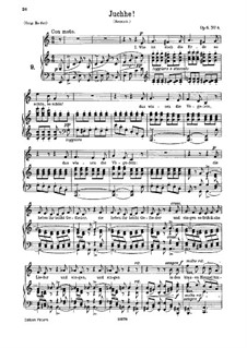 Six Songs, Op.6: No.4 Juchhe (Whoop) by Johannes Brahms