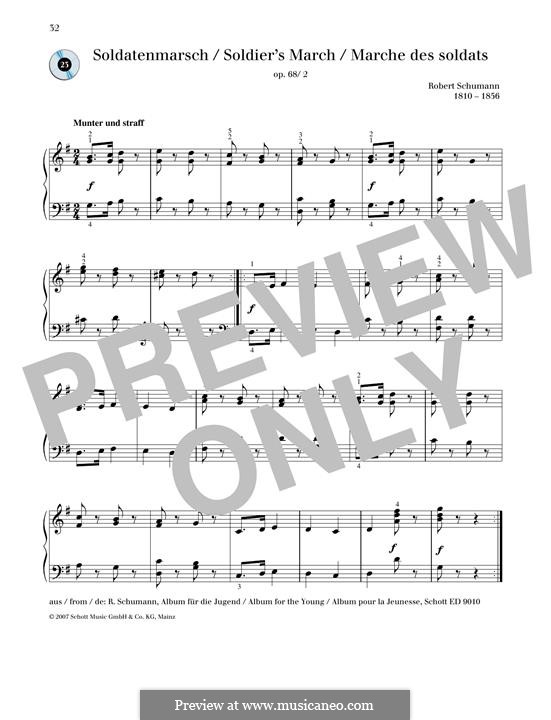 No.2 Soldatenmarsch (Soldiers' March): Para Piano by Robert Schumann