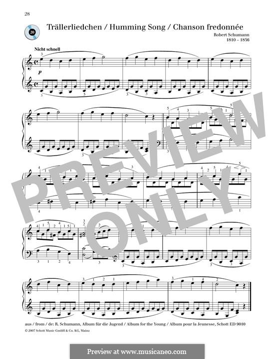 No.3 Trällerliedchen (Humming Song): Para Piano by Robert Schumann