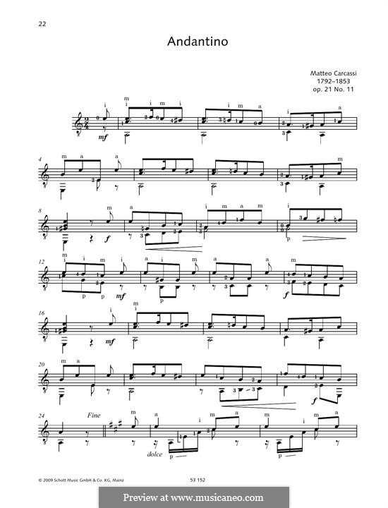 Andantino in C Major: Para Guitarra by Matteo Carcassi