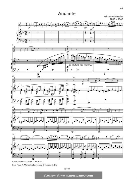 Andante: Andante by Felix Mendelssohn-Bartholdy