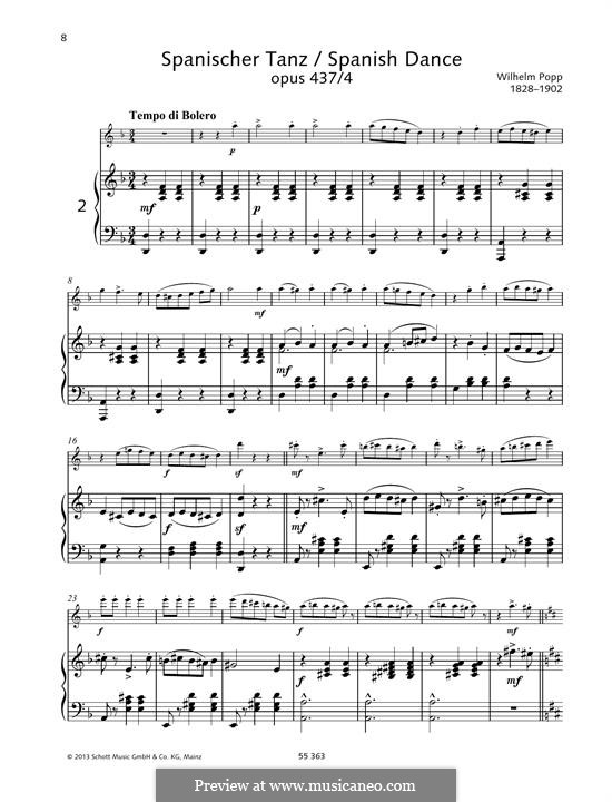 Spanish Dance por W. Popp - Partituras on músicaNeo