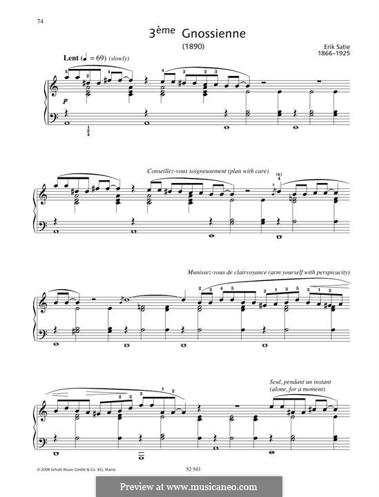 No.3: Para Piano by Erik Satie