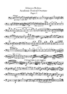 Academic Festival Overture, Op.80: partes fagote e contrafagote by Johannes Brahms