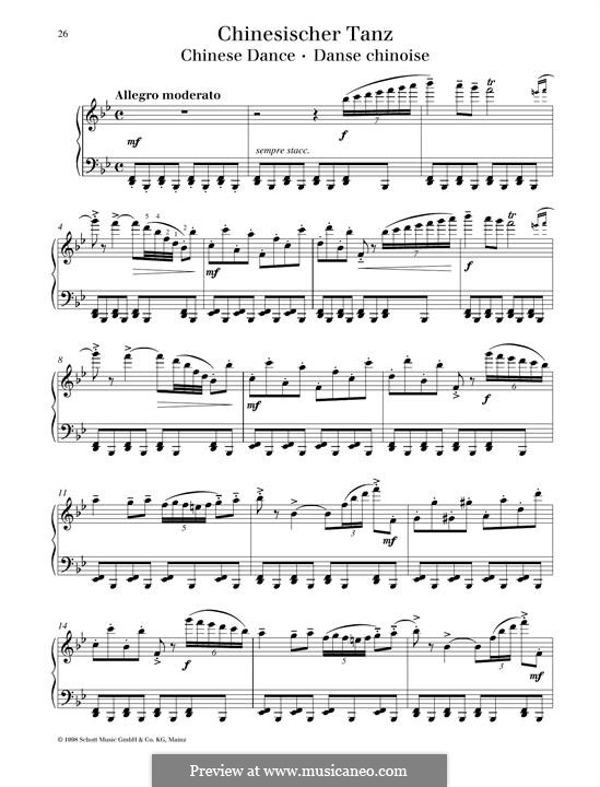 No.6 Chinese Dance: Para Piano by Pyotr Tchaikovsky