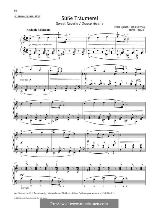 Sweet Reverie: Para Piano by Pyotr Tchaikovsky