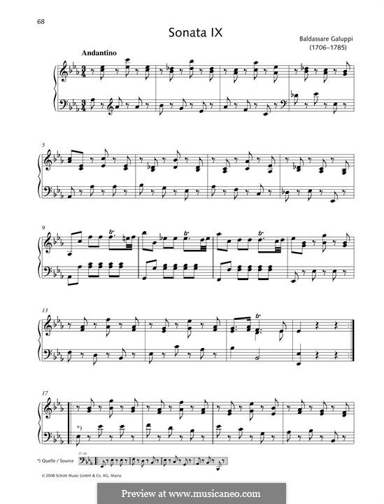 Sonata IX E-flat major: Sonata IX E-flat major by Baldassare Galuppi