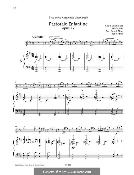 Pastorale Enfantine, Op.12: For any instrument and piano by Cécile Chaminade